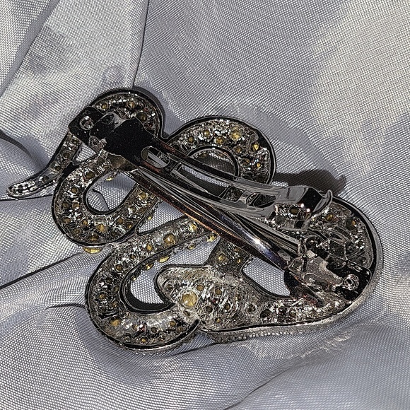 Natasha Couture Snake Silver Gem Hairclip LP Rt LM - Picture 4 of 6